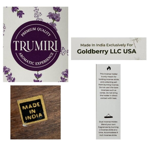Incense Sticks 140 Lavender Jasmine Lily Patchouli Rose +2 Holders Trumiri India - Picture 12 of 12